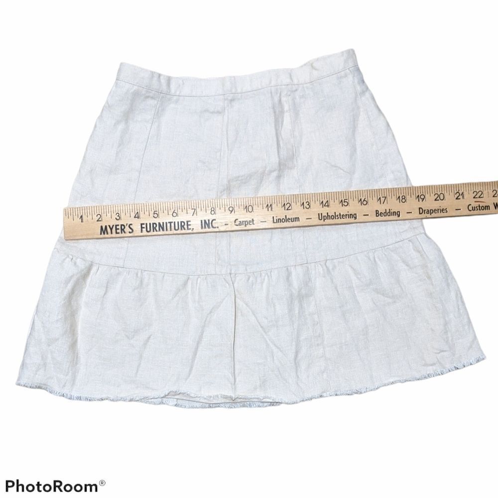 Moda international linen skirt size 4 flirty flowy romantic minimalist lagonlook - Picture 4 of 7